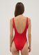 Red one-piece swimsuit in stretch fabric_2