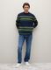 Multi-colour striped jacquard regular fit jumper_0