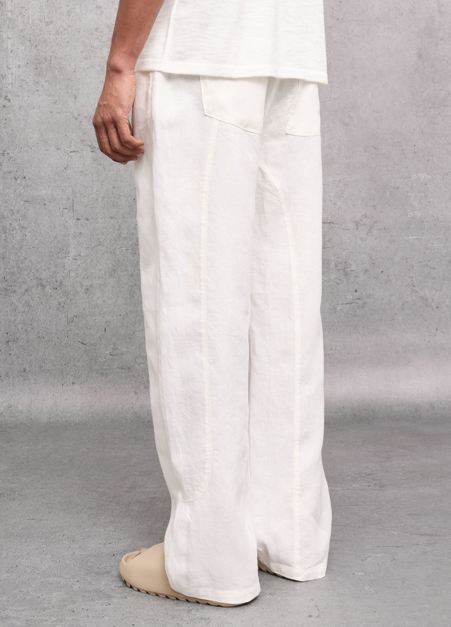 &Lambda;&epsilon;&upsilon;&kappa;ό &pi;&alpha;&nu;&tau;&epsilon;&lambda;ό&nu;&iota; wide leg &alpha;&pi;ό 100% &lambda;&iota;&nu;ό