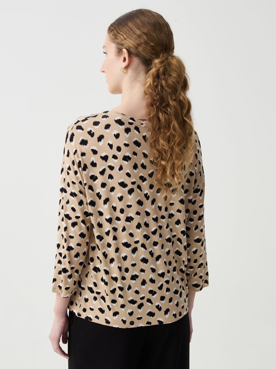 Viscose T-shirt with spotted print_2