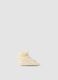 White 100% cotton baby booties with knitted cuff_0