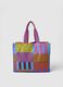 Bolsa shopper en algod&oacute;n puro con rayas multicolor_1