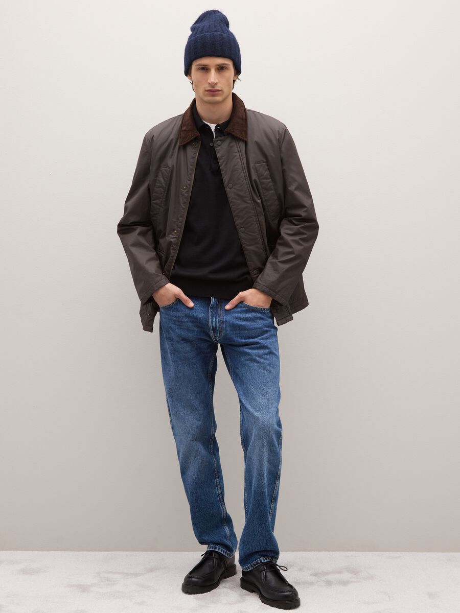 Heavy Blue Cap in Stretch Fabric_1