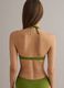 Green triangle bikini top in stretch fabric_3