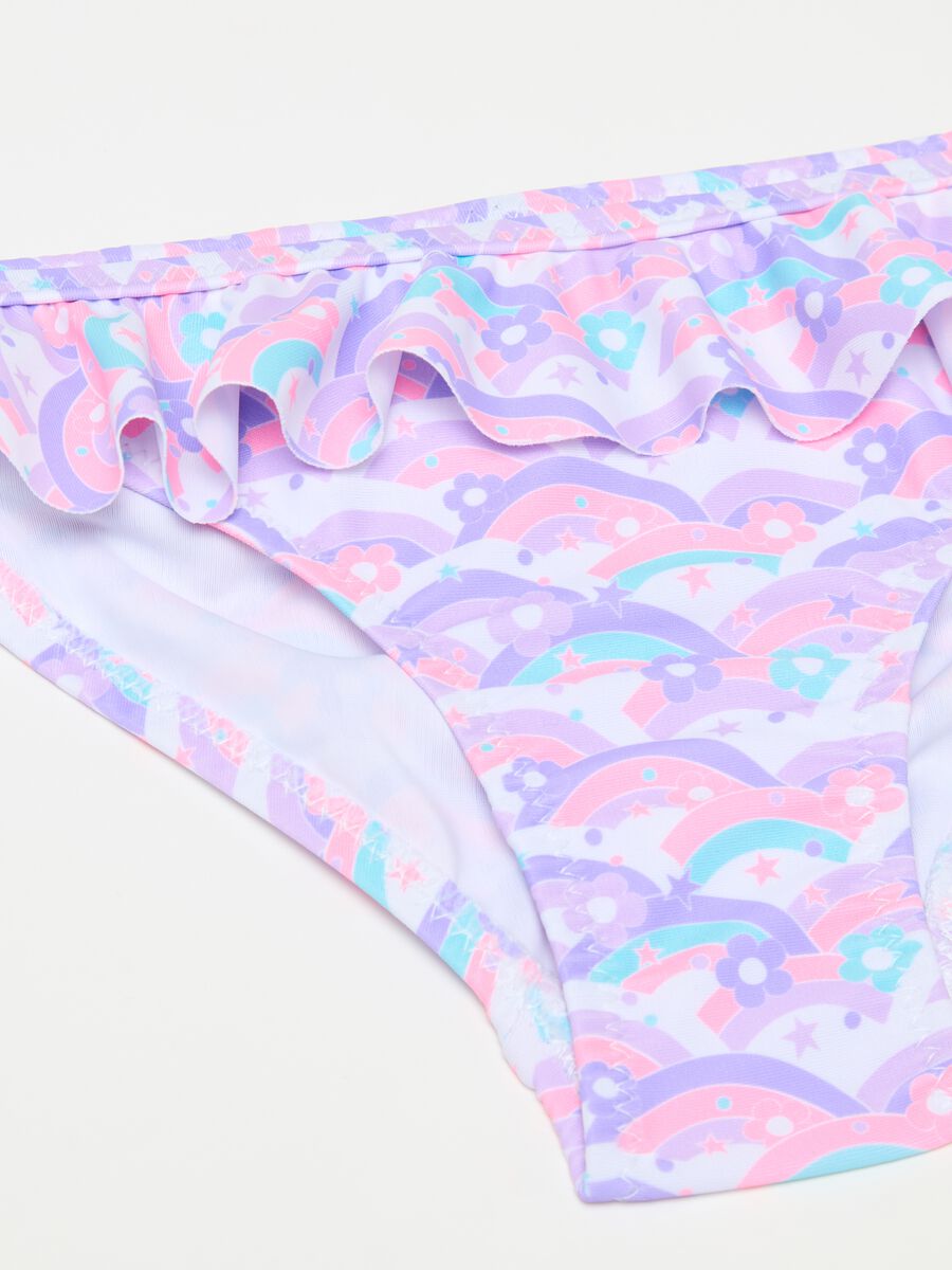 Swim briefs with print and flounce_1