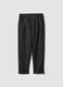 Grey regular-fit formal trousers in stretch viscose_4