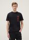 Black pure cotton regular fit t-shirt with Osaka print_0