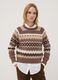 Mehrfarbiger Jacquard-Pullover aus Viskosemix, Regular Fit_0
