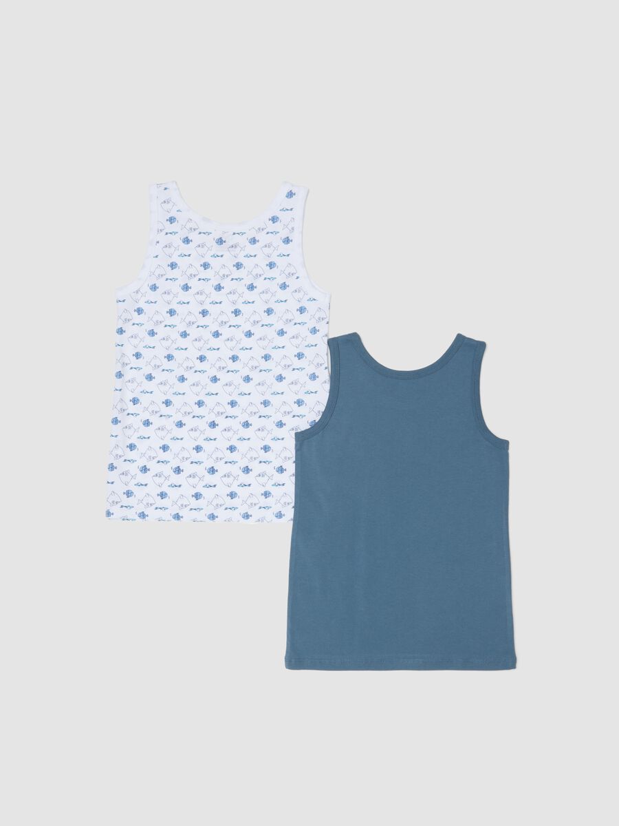 2er-Pack Jungen-Unterhemden aus reiner Baumwolle, mehrfarbig, Regular Fit_1