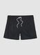 Black regular-fit swim shorts with drawstring_4