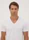White pure Supima cotton V-neck T-shirt, regular fit_1