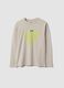 Grey pure organic cotton printed T-shirt for boys_3