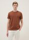 Brown short-sleeve pure cotton regular fit T-shirt_0