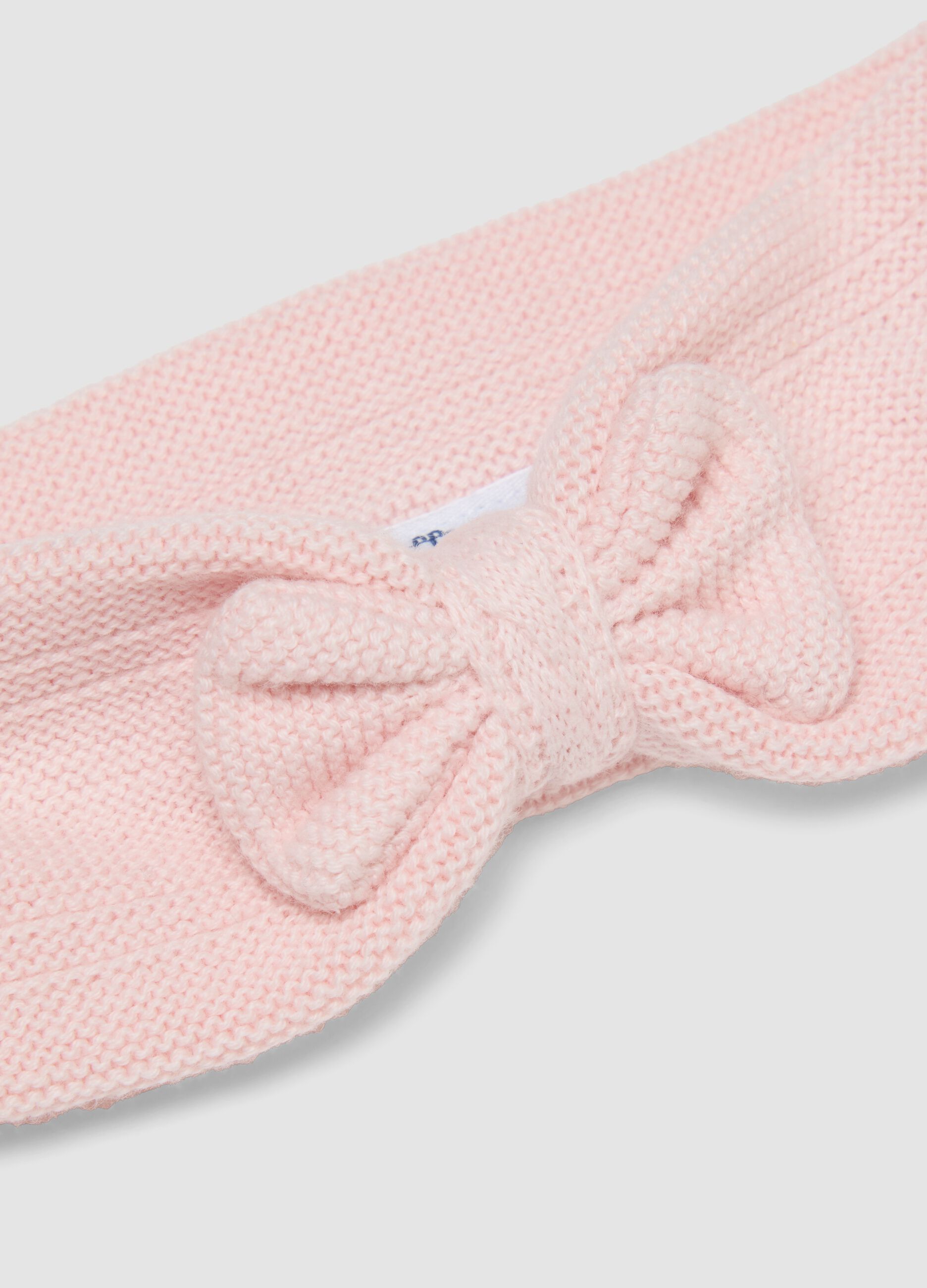 Pink organic cotton knitted headband