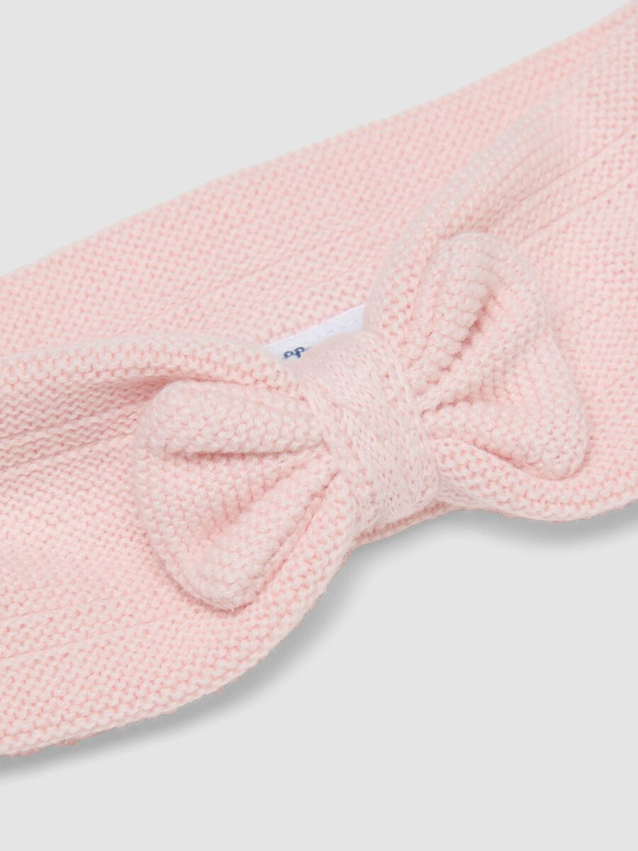 Rosa Stirnband aus Bio-Baumwolle in Strickoptik_2
