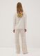 Beige melange organic cotton crew-neck pyjamas_2