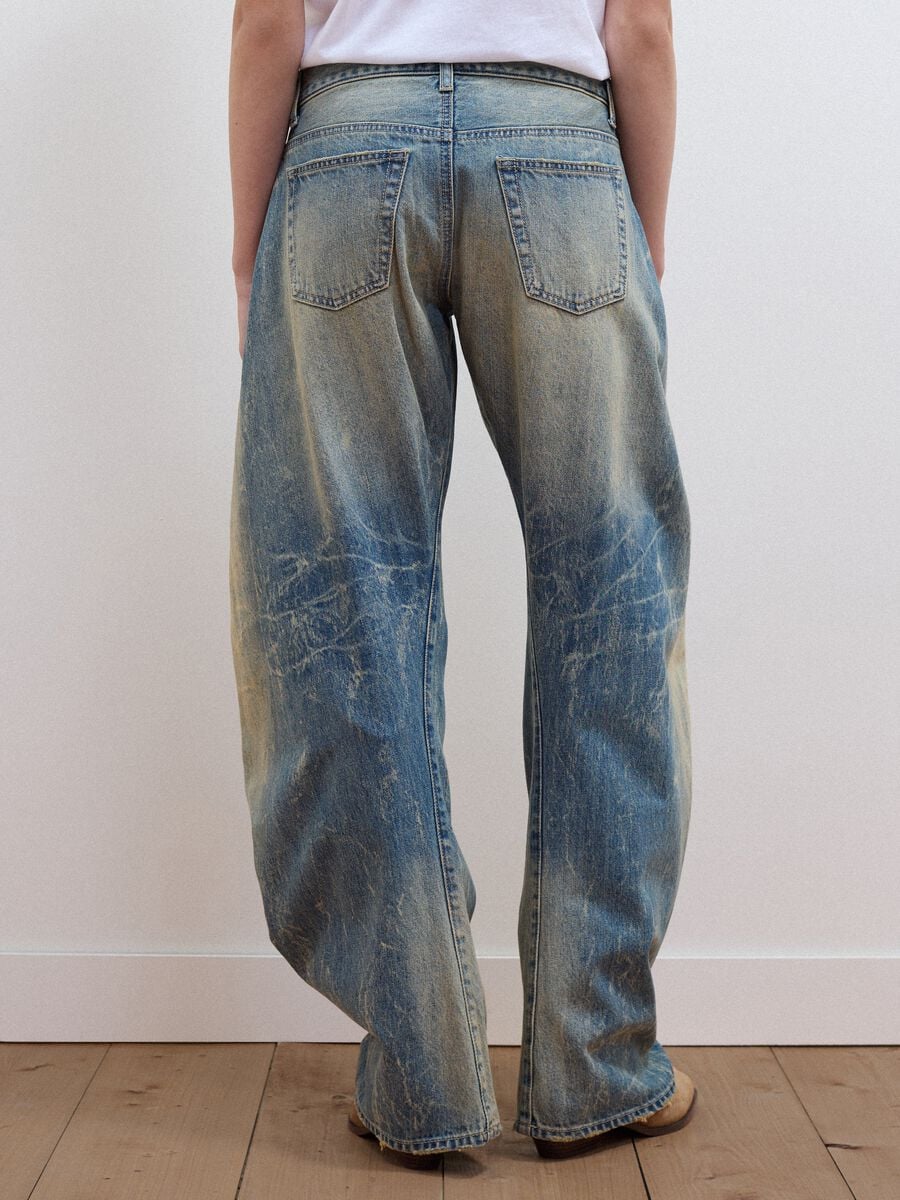 Light blue pure cotton loose-fit jeans_2