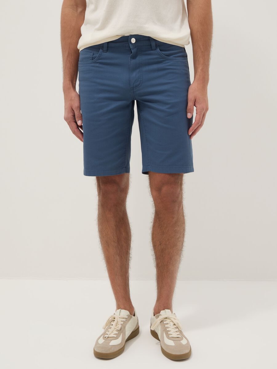 Blue pure cotton shorts_2