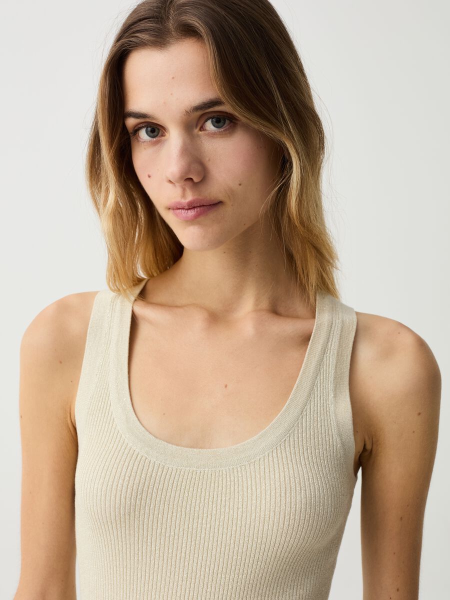 Ribbed tank top with lurex_2