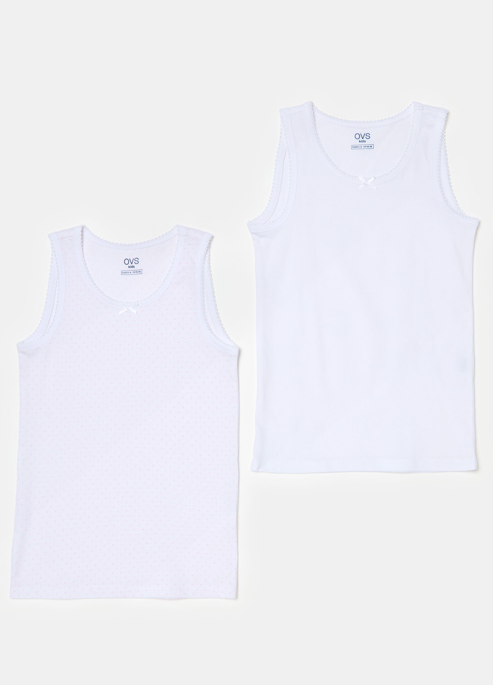 Two-pack organic cotton under vests