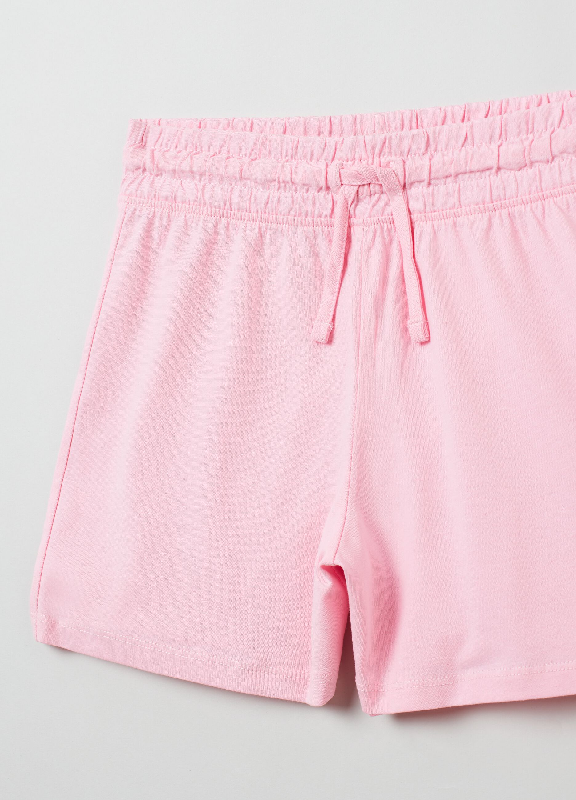 Jersey shorts with drawstring