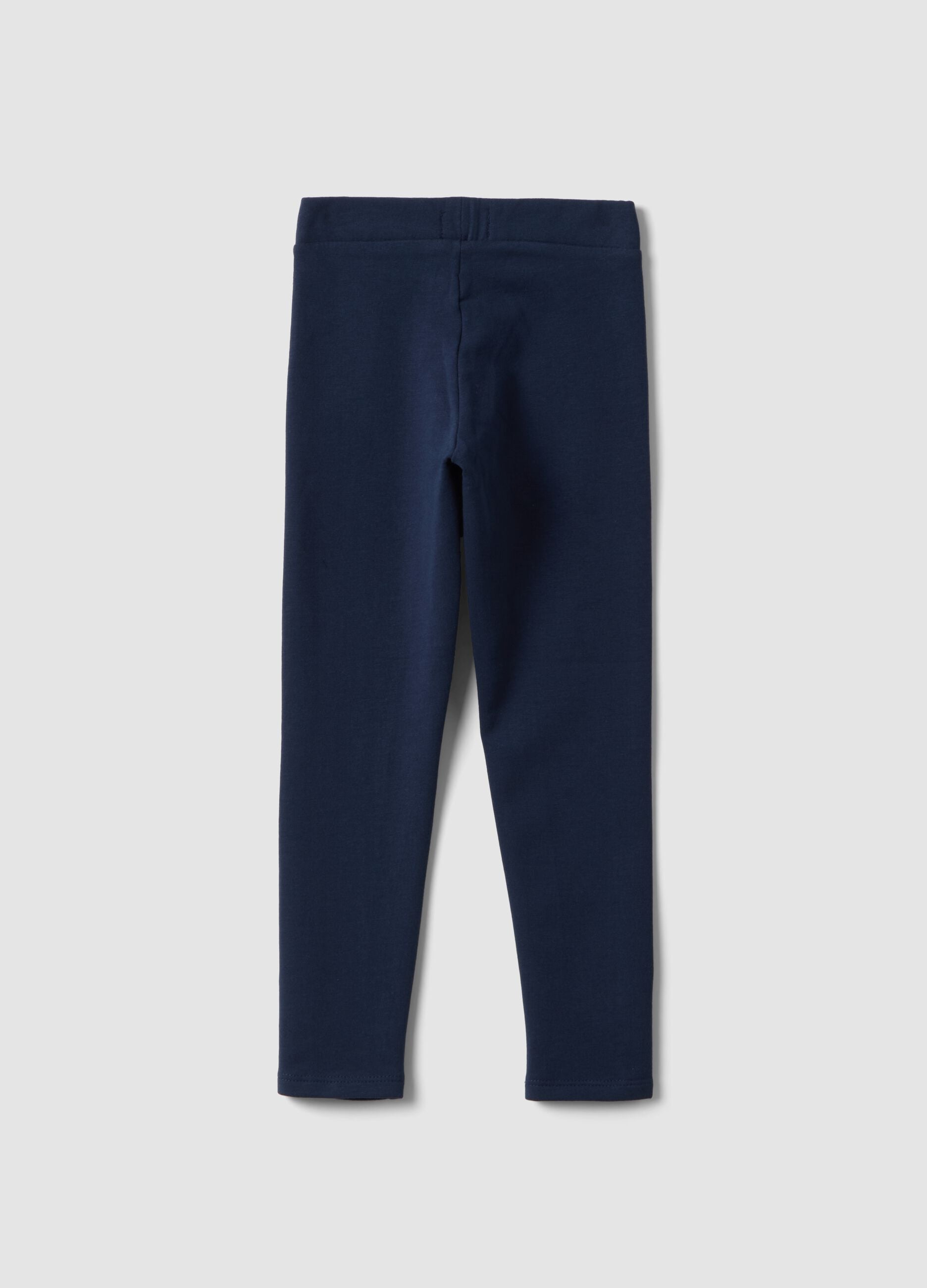 Blue skinny-fit stretch organic cotton leggings