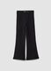 Schwarze Flare-Hose aus Bio-Baumwolle_0