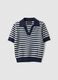 Regular fit multicolour striped cotton blend jumper_0