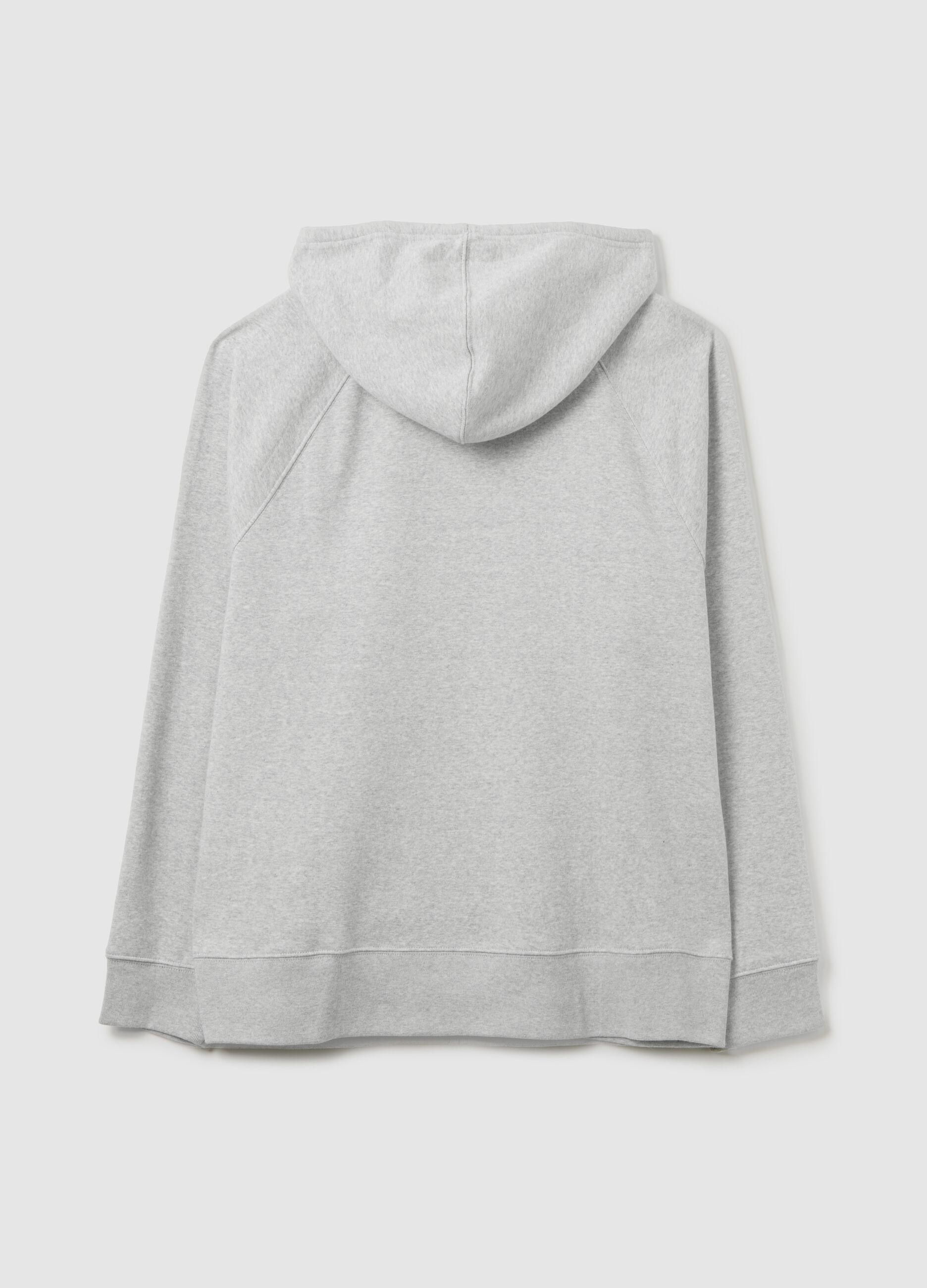 Full-zip sweatshirt with hood and logo embroidery