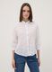 White broderie anglaise pure cotton shirt with Mandarin collar, regular fit_2