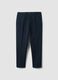 Pantaloni chino azzurri in cotone e modal elasticizzato_0