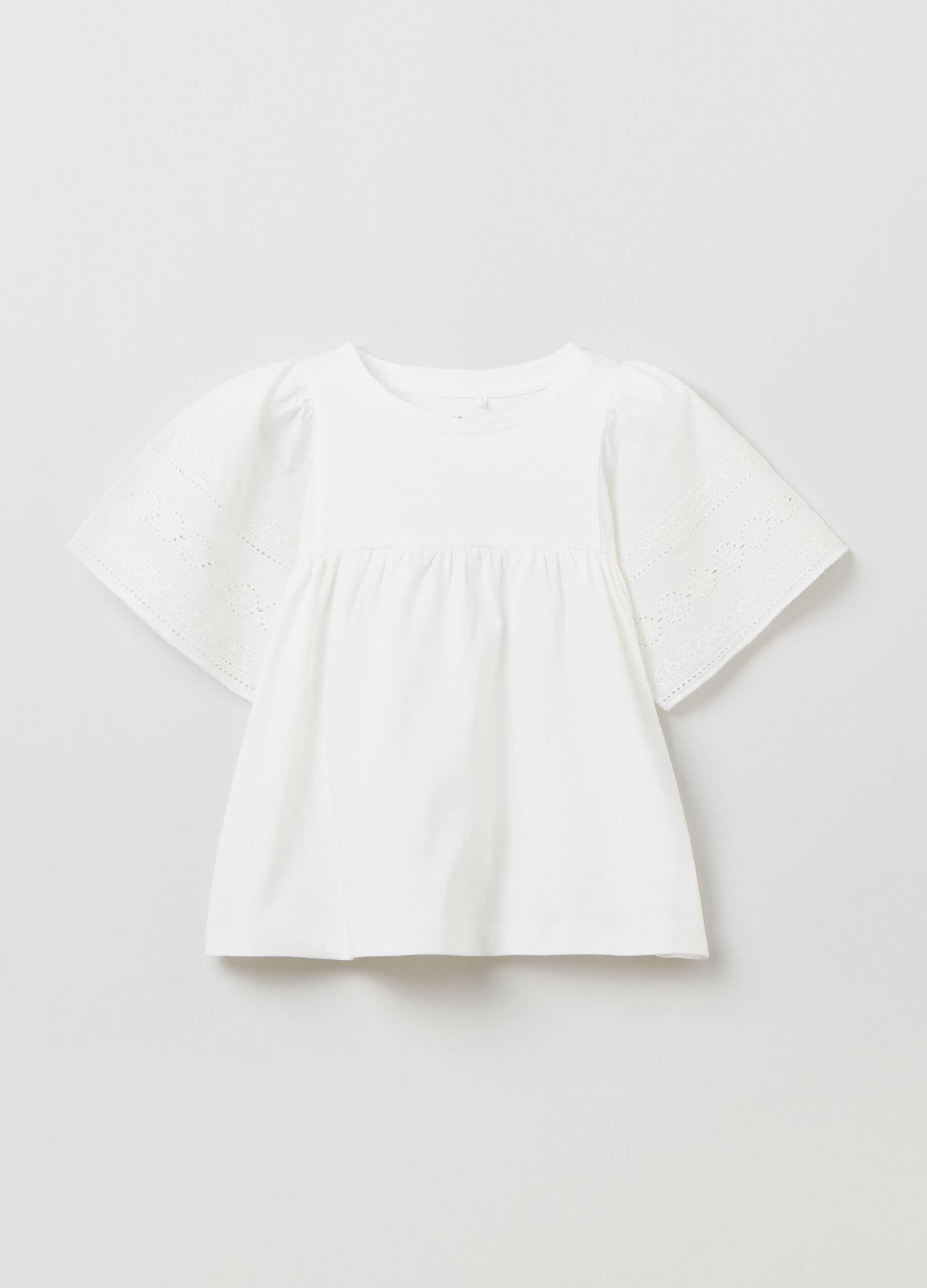 Cotton T-shirt with embroidery
