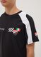Black short-sleeve cotton-blend T-shirt for boys, relaxed fit_2