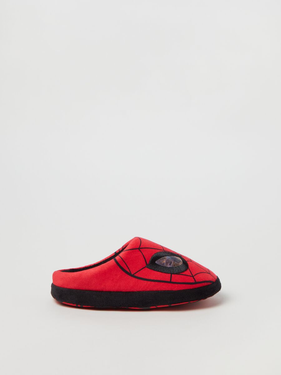 Velour slippers with Spider-Man print_0