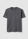 Grey crew neck T-shirt in pure cotton with relaxed fit_4