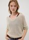 Camisola bege em mistura de viscose e linho_0