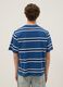 Blue striped pure cotton T-shirt_3