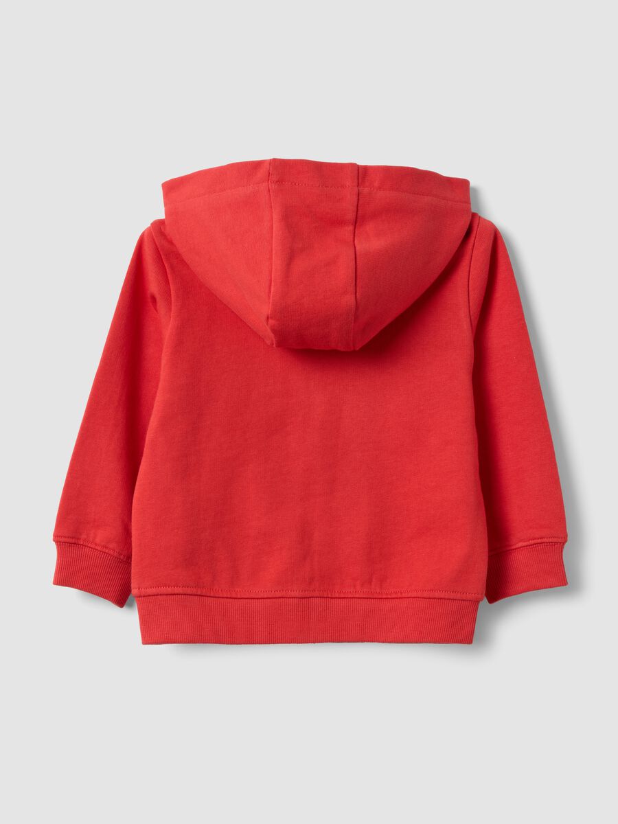 Sudadera roja con capucha de algod&oacute;n org&aacute;nico puro, corte regular, para ni&ntilde;o_1