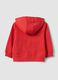 Sweatshirt vermelha com capuz em algod&atilde;o org&acirc;nico puro, corte regular, para menino_1