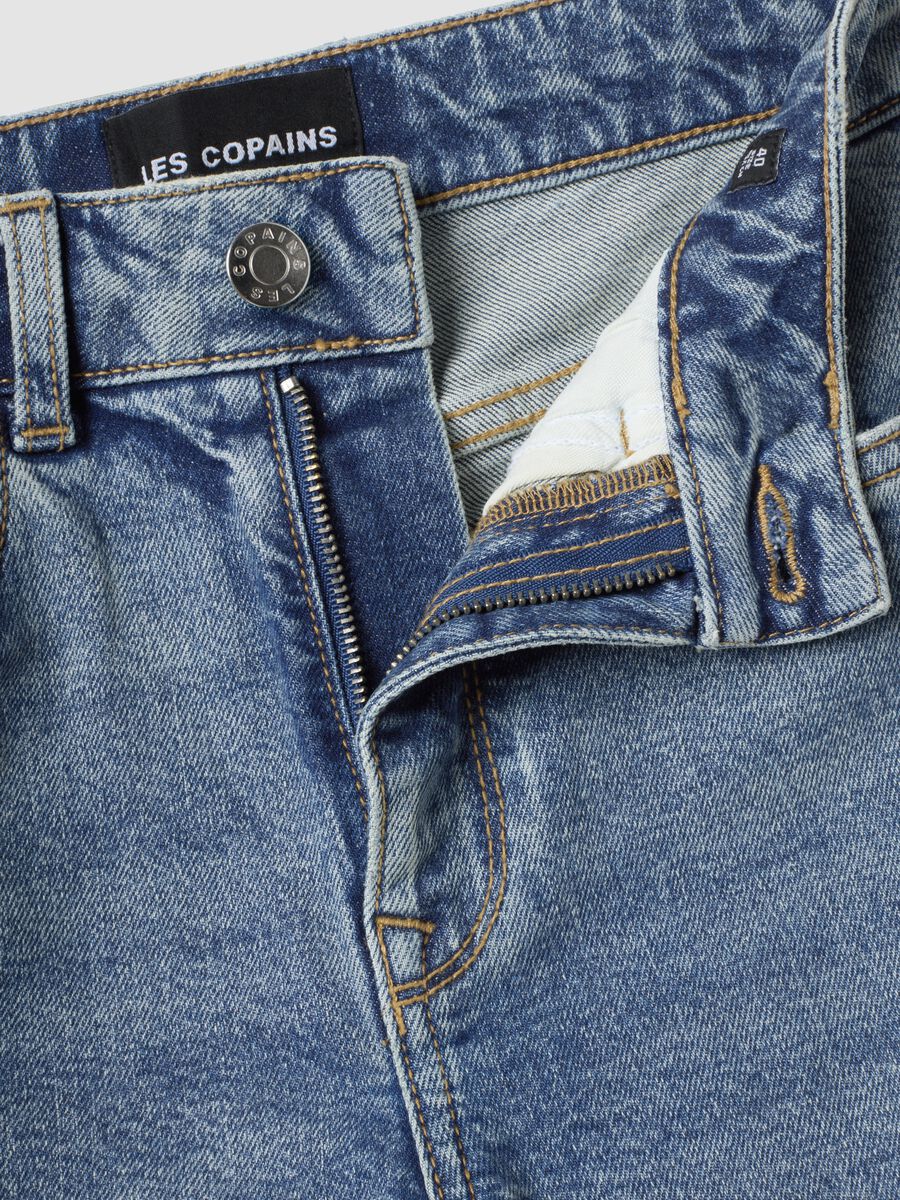 Light Blue Stretch Cotton Bootcut Jeans_2