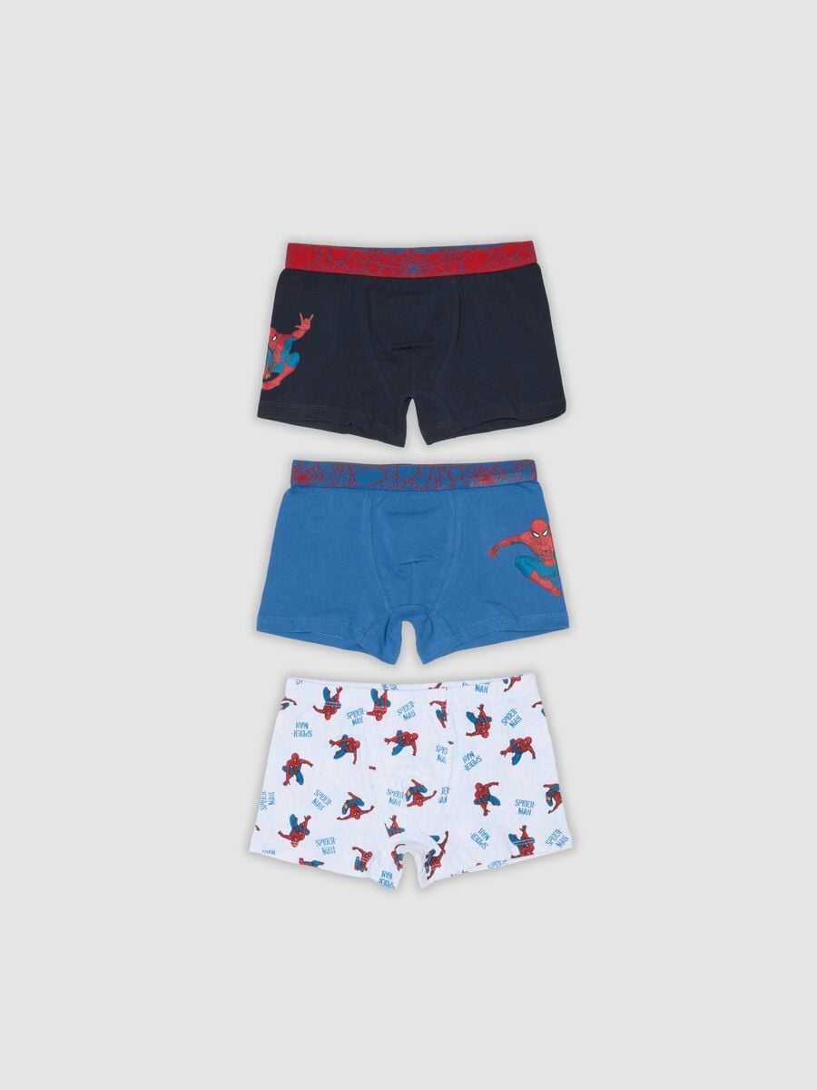 3-pack of Spider-Man print organic stretch cotton midi boxer shorts_0