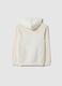Boys' white pure cotton hoodie relaxed fit_4