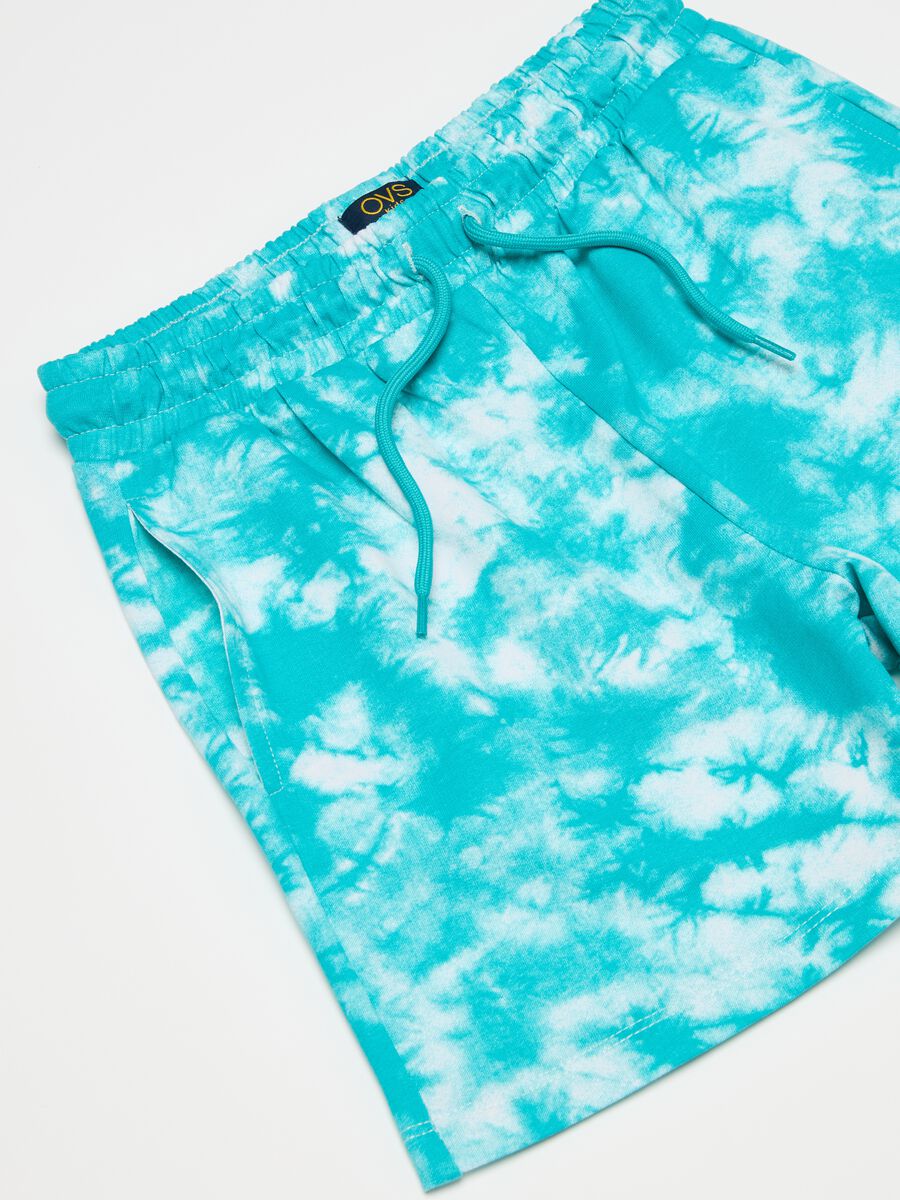 Tie dye shorts in French terry_2