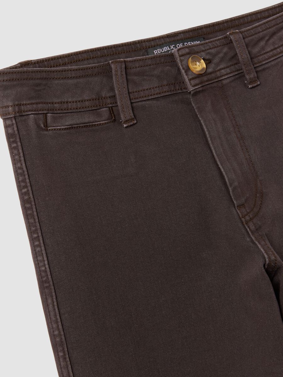 Braune Wide-Leg-Jeans aus Stretch-Baumwolle_6