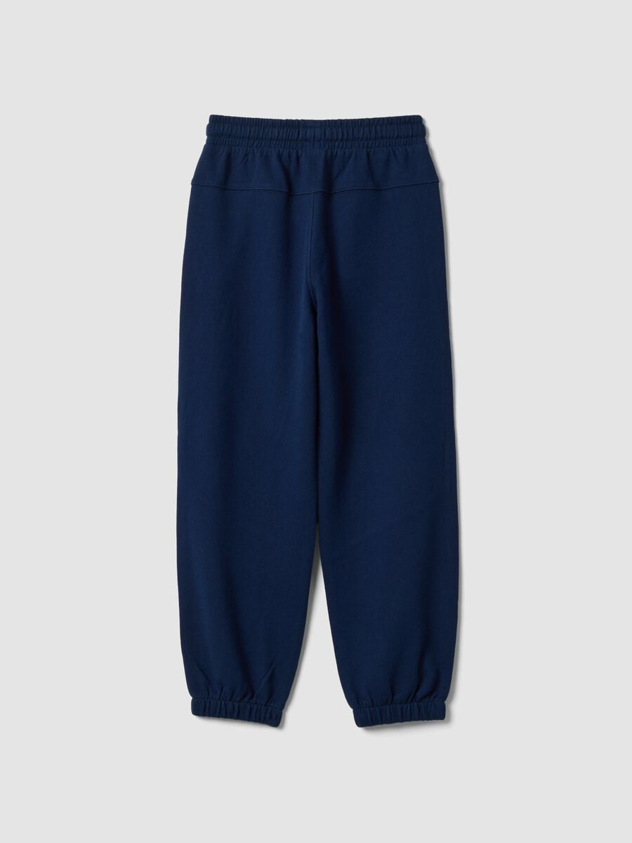Blaue Jogginghose aus reiner Baumwolle_1
