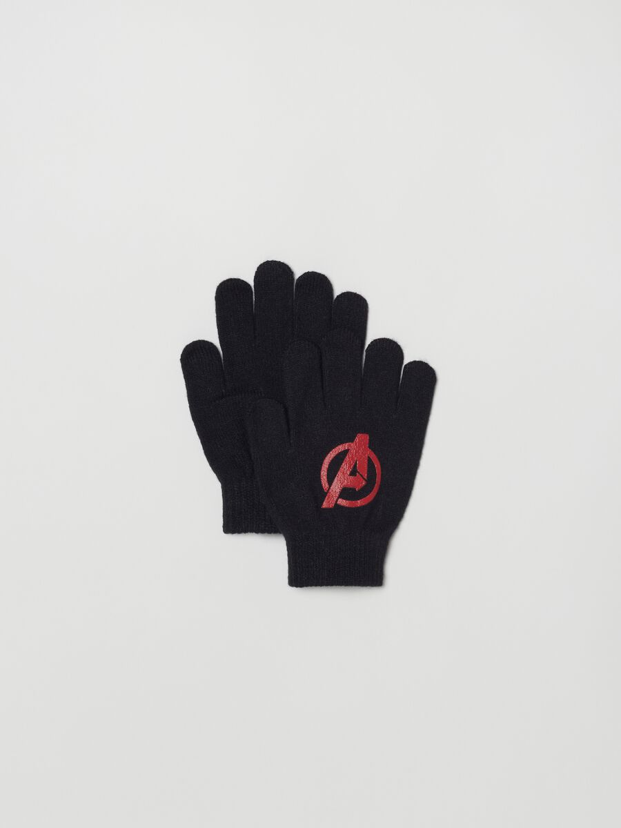 Gloves with Avengers logo print_0