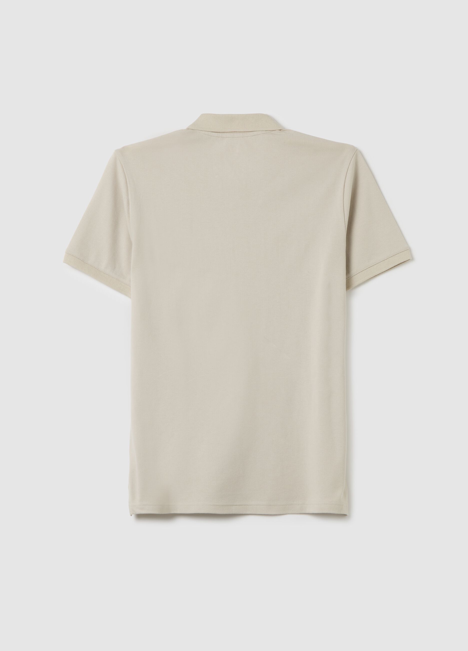 Pique polo shirt with embroidered logo