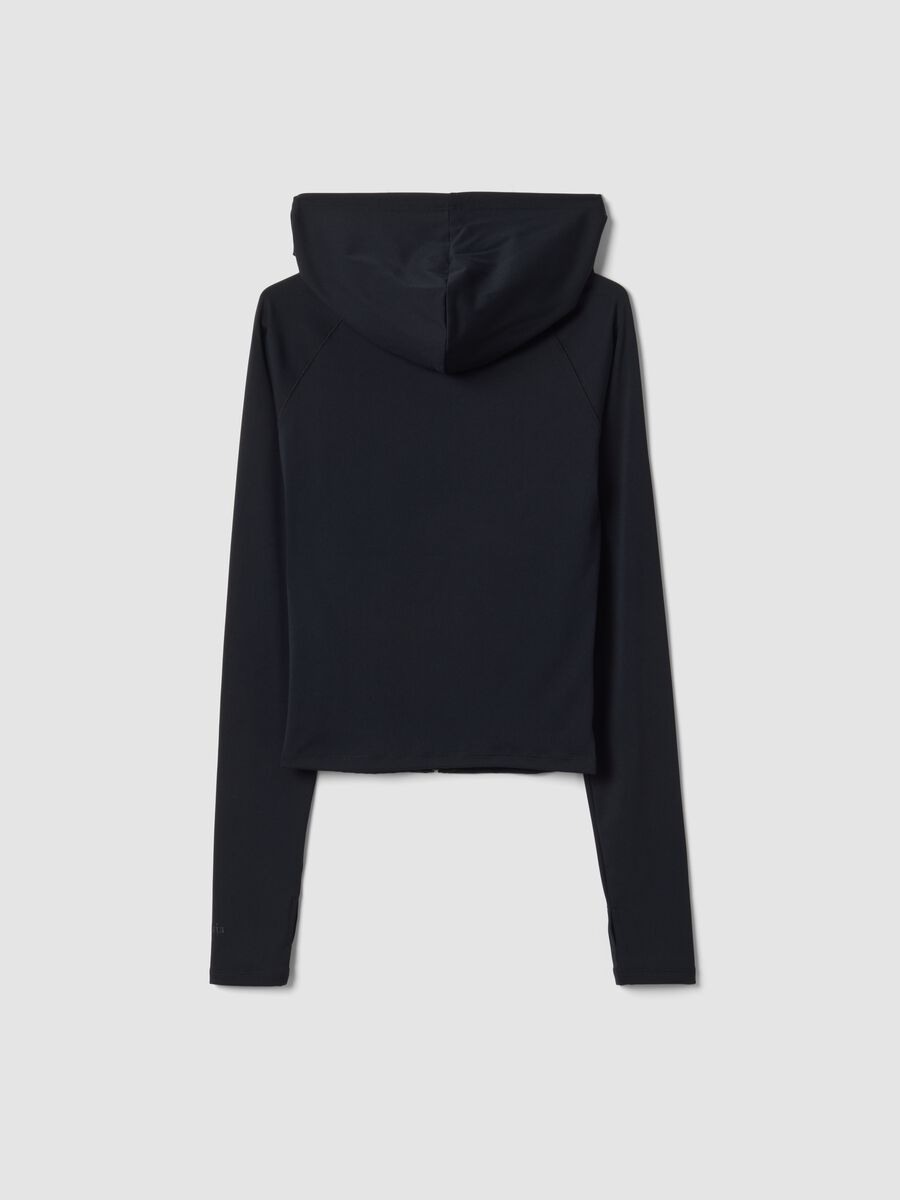 Full-Zip Yoga Hoodie Fitted Black_1