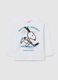 T-shirt de crian&ccedil;a branca em algod&atilde;o puro regular fit com Snoopy_0
