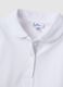 Polo in puro cotone bianca da bimba regular fit con maniche arricciate_3